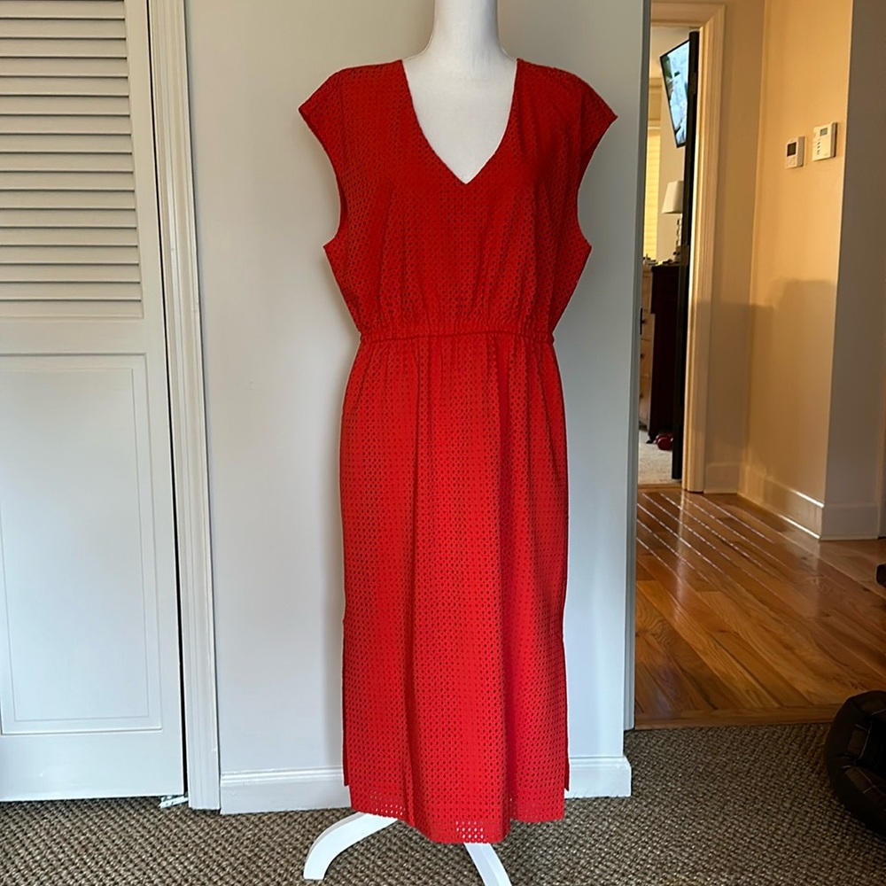 Classic Red Dress with cut work